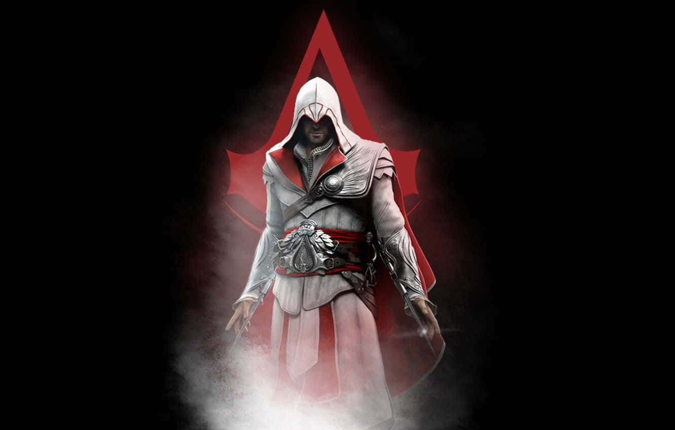 Master Assassin Ezio Auditore In Action Wallpaper