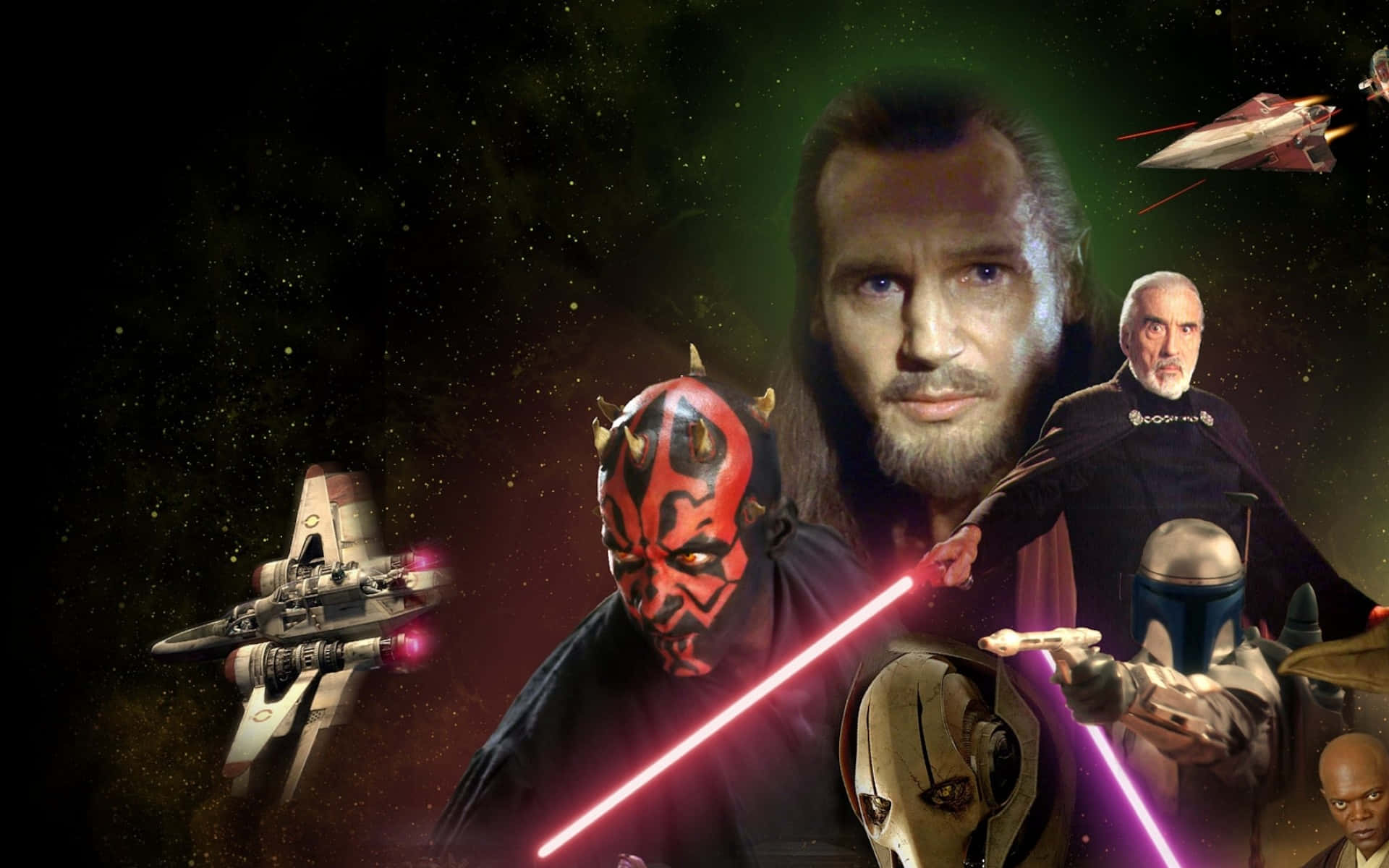 Master Qui-gon Jinn In A Moment Of Calm Wallpaper