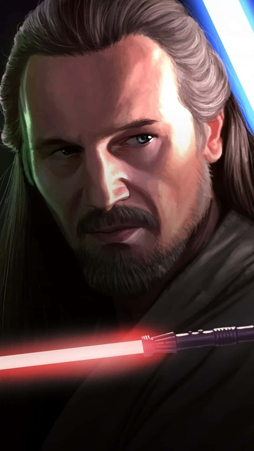 Master Qui-gon Jinn In Deep Contemplation Wallpaper