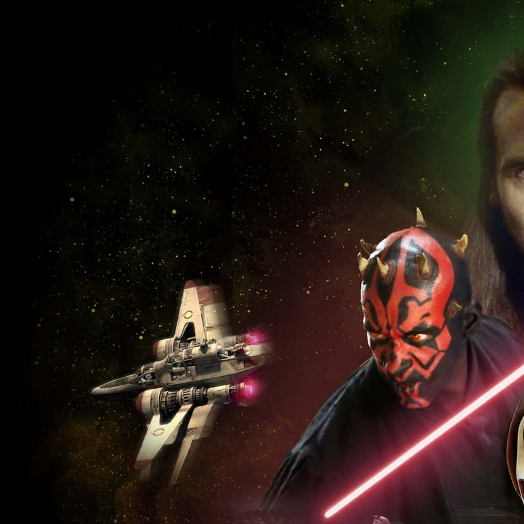 Master Qui-gon Jinn, Jedi Knight In Action Wallpaper