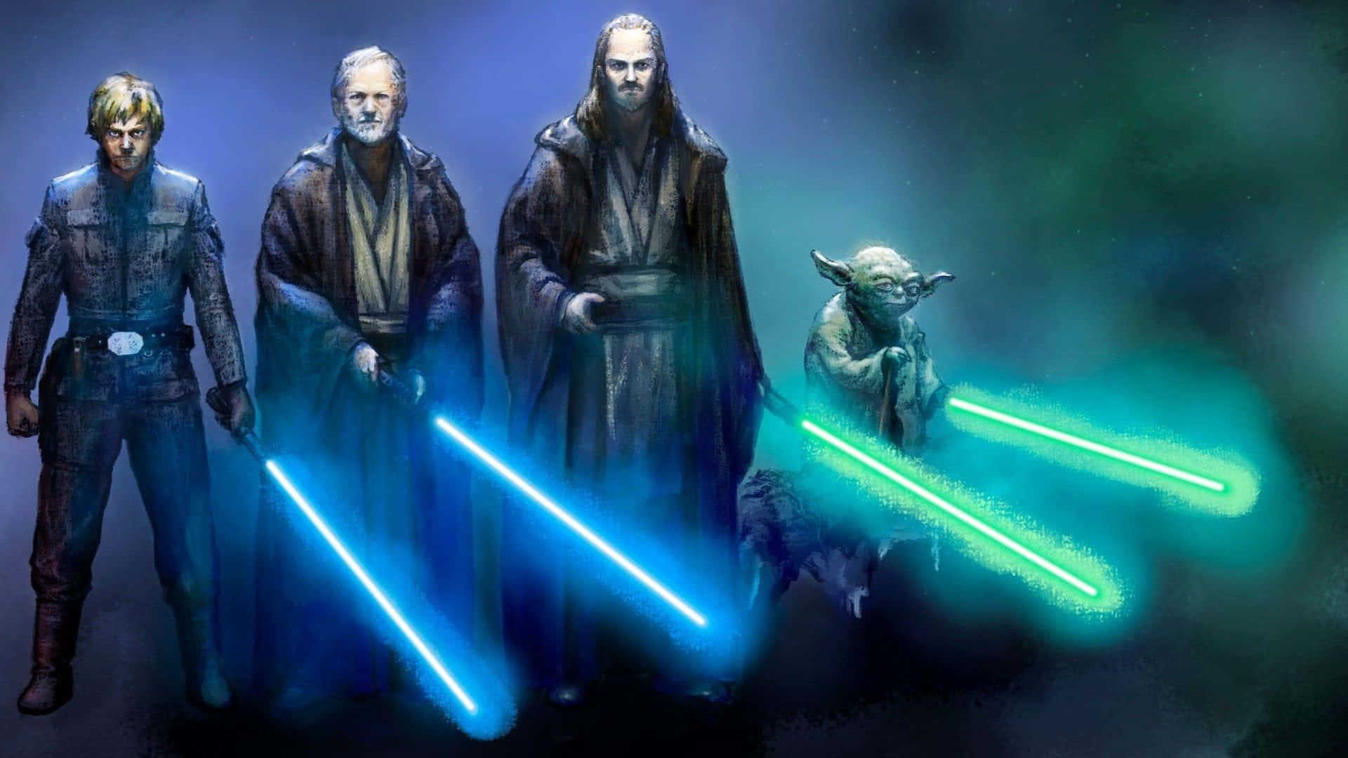 Master Qui-gon Jinn, The Legendary Jedi Knight Wallpaper