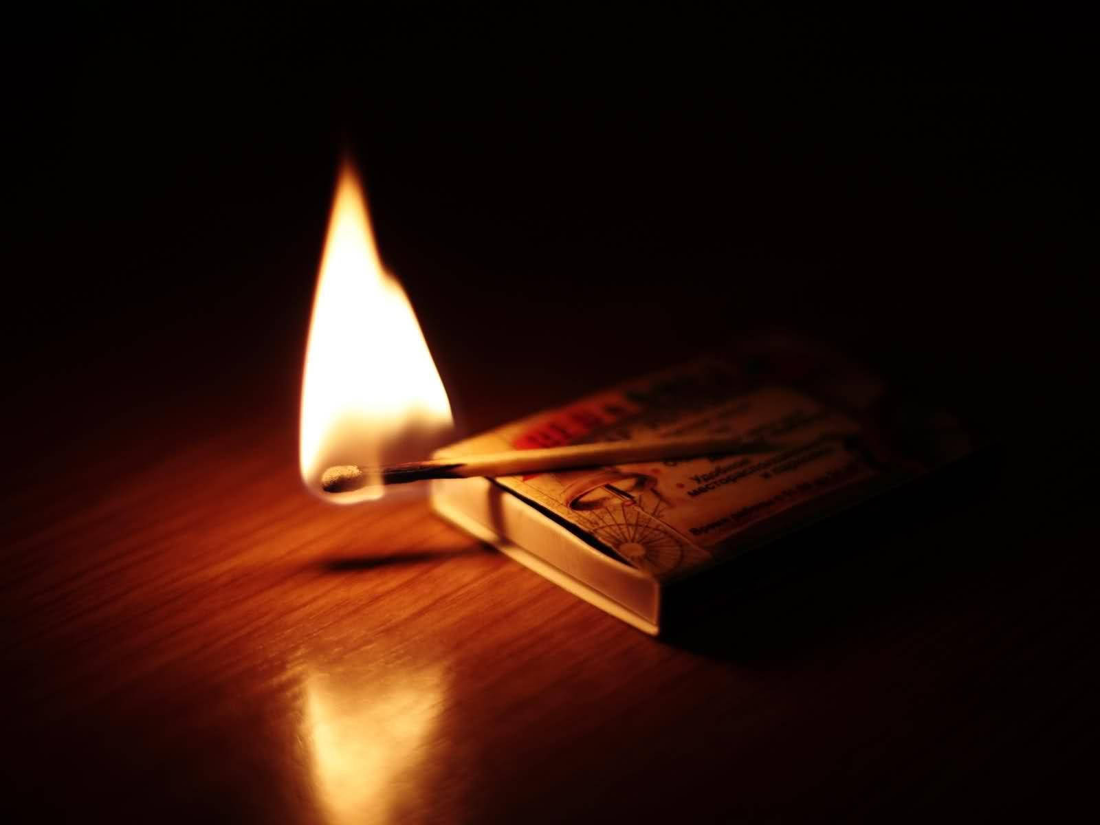 Match Burned On Matchbox Wallpaper