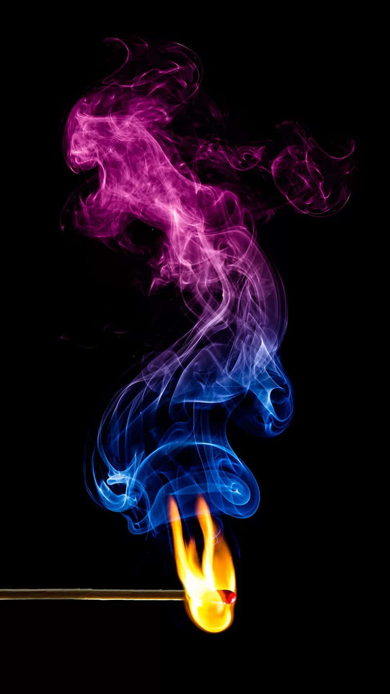 Match Stick And Pink Flames Wallpaper