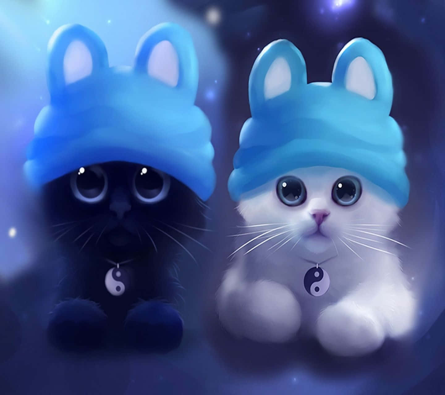 Matching Cat Pfp Yin And Yang Wallpaper