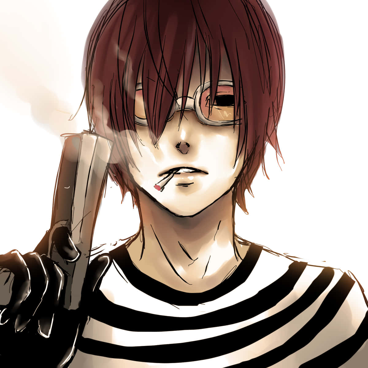 Matt From Death Note Posing With A Cigarette Wallpaper