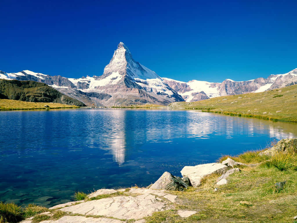 Matterhorn Mountain Reflection Lake Zermatt Switzerland Wallpaper