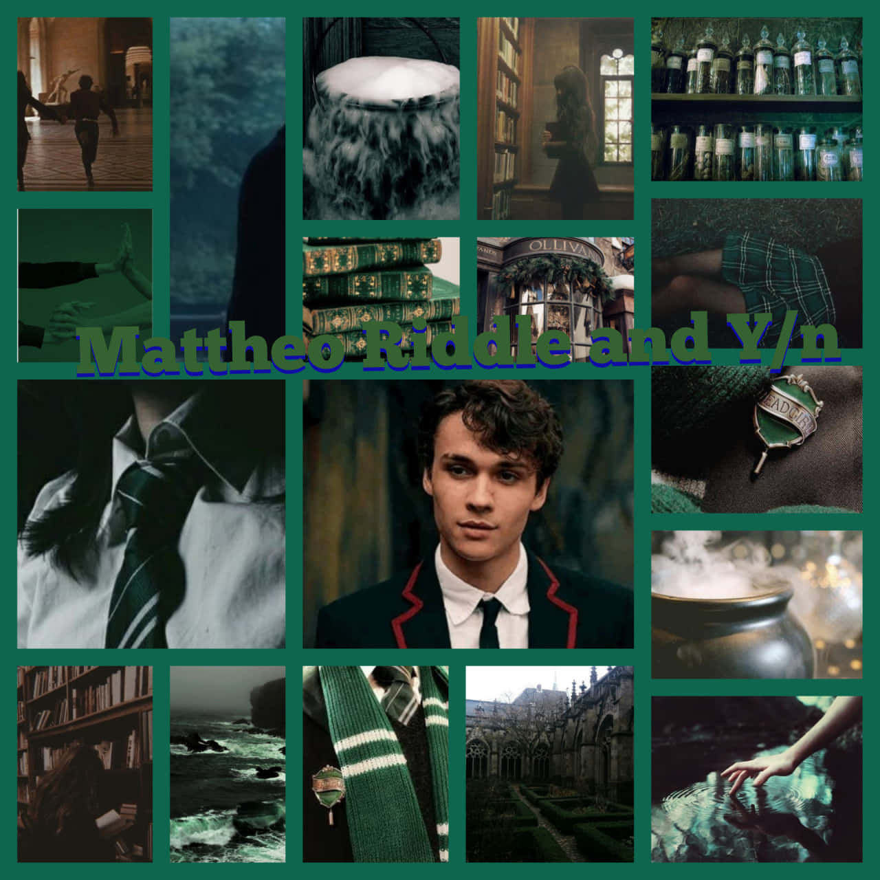 Mattheo Riddle Collage Wallpaper