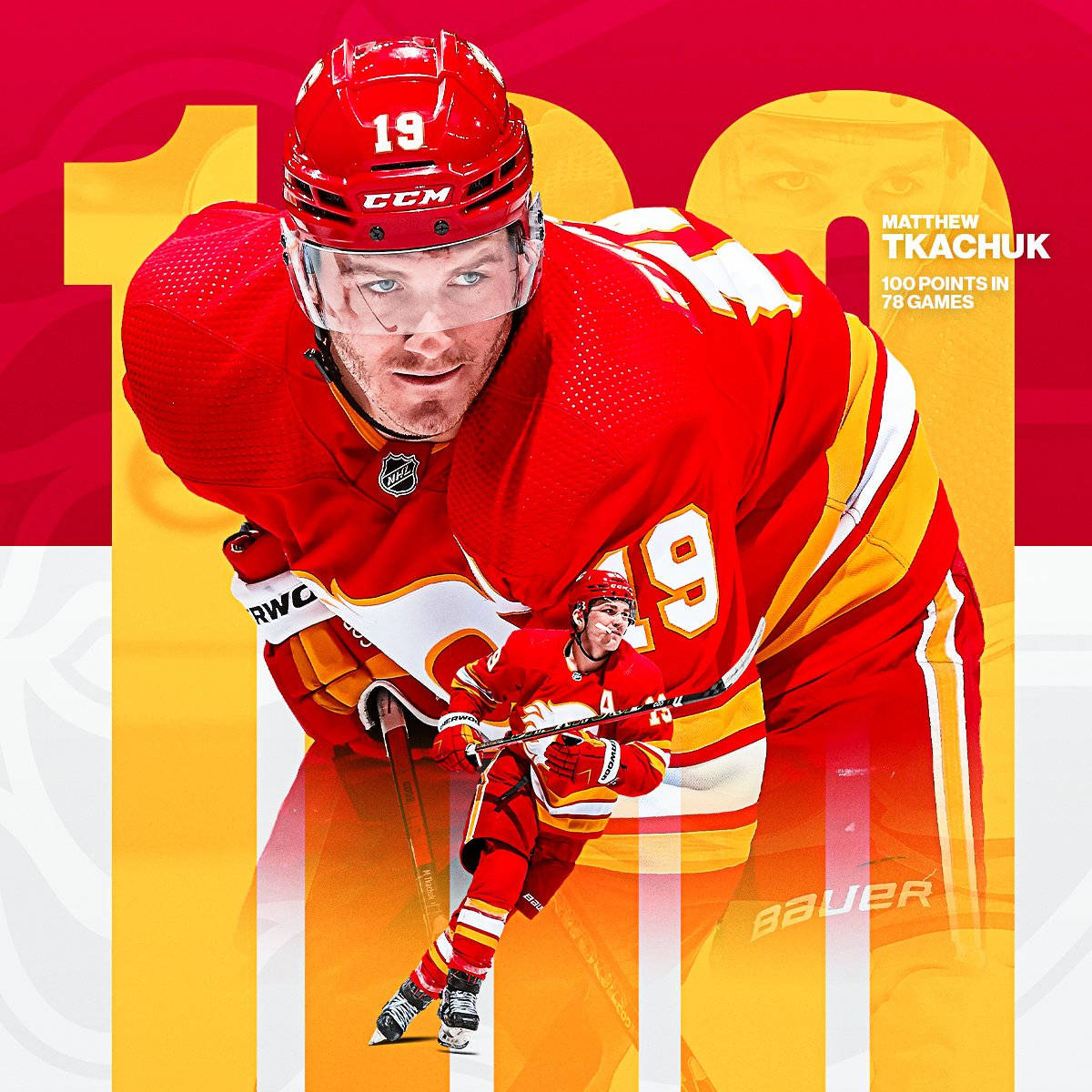 Matthew Tkachuk 100 Point Mark For First Time Wallpaper