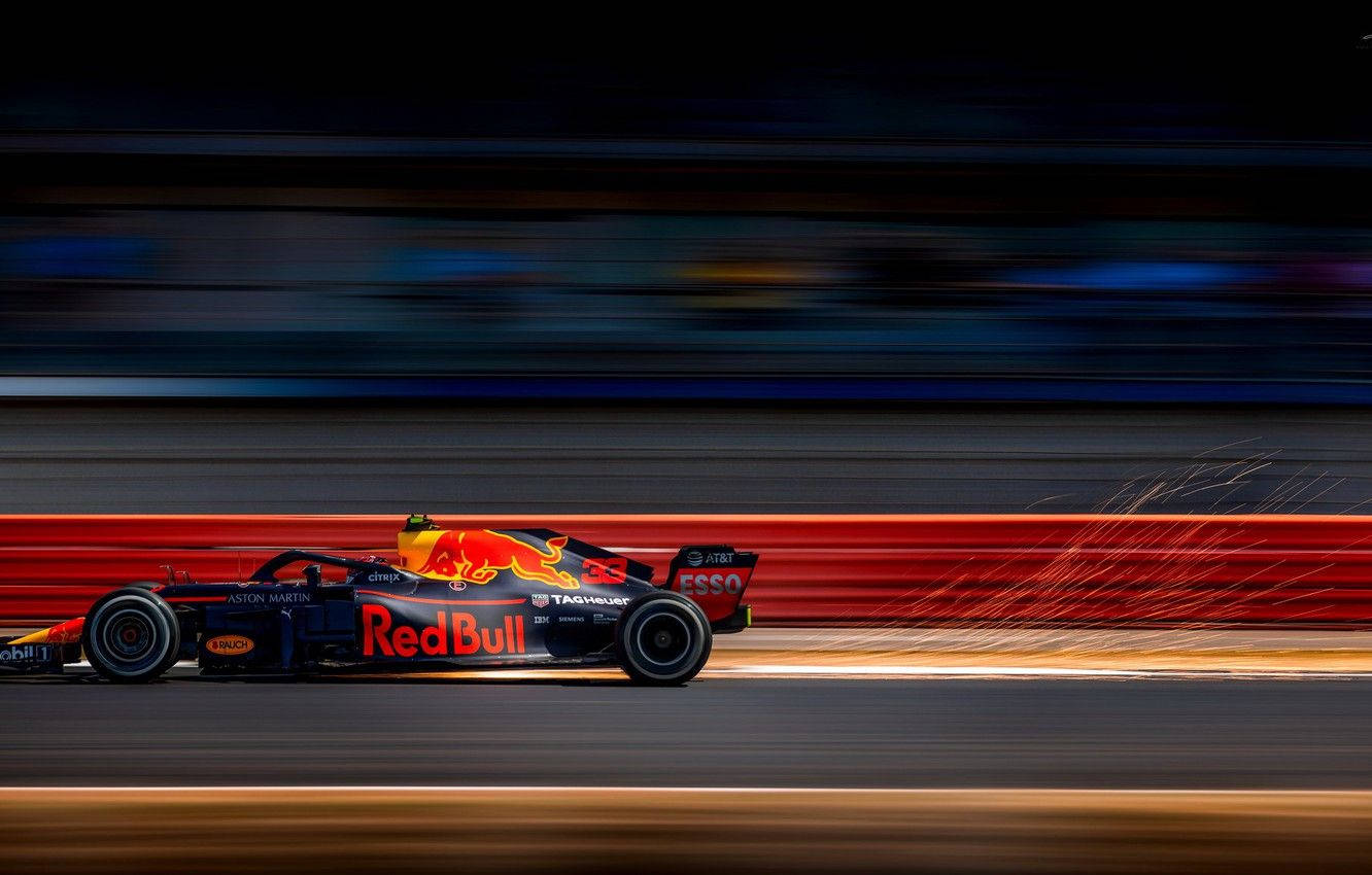 Max Verstappen During British Grand Prix 2018 Wallpaper