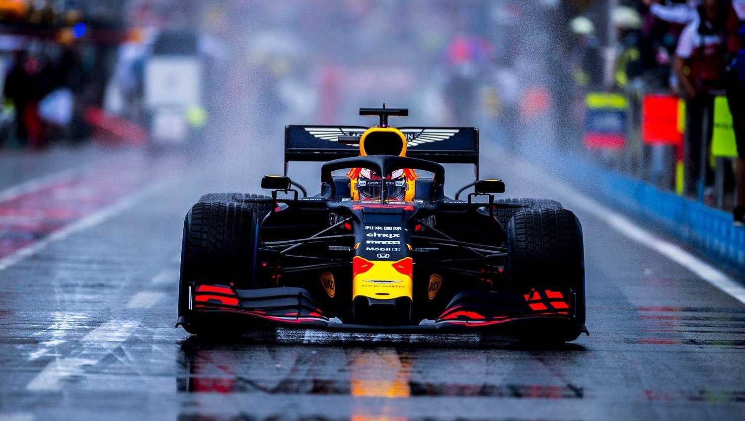 Max Verstappen Winning At German Grand Prix Wallpaper