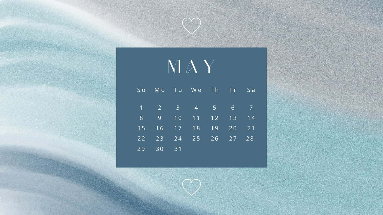 May Calendar Aesthetic Background Wallpaper