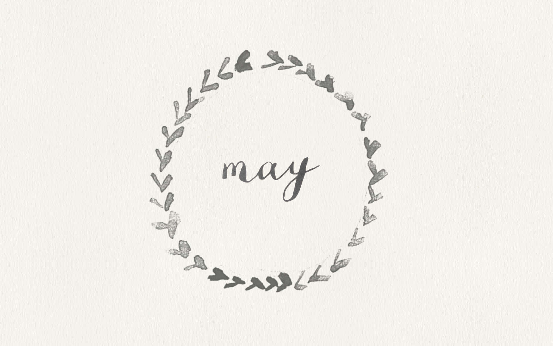 May Floral Wreath Desktop Wallpaper Wallpaper