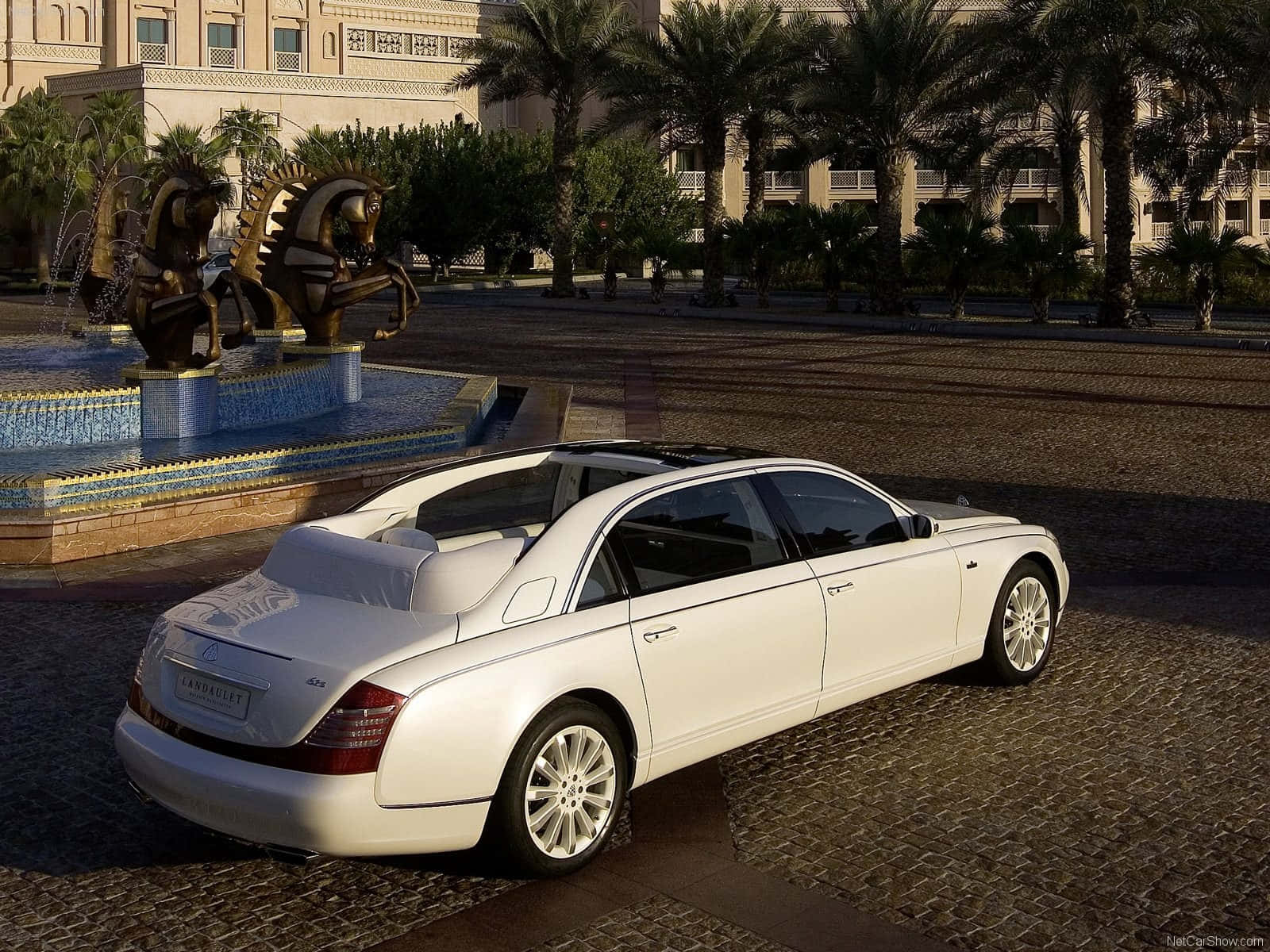 Maybach Landaulet Luxury Car Outdoor Setting Wallpaper