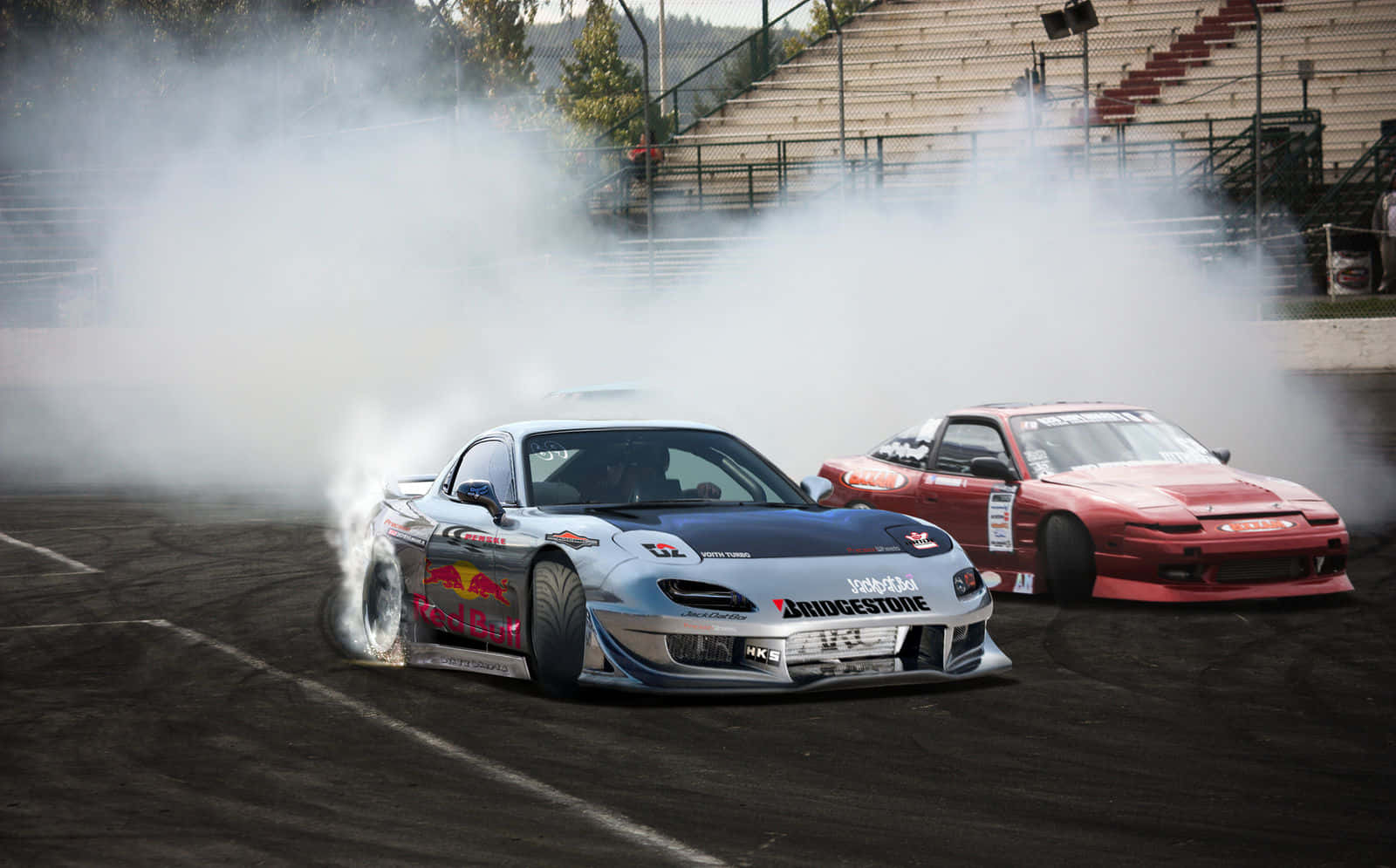 Mazda R X7 Drift Duo Smoke Show Wallpaper