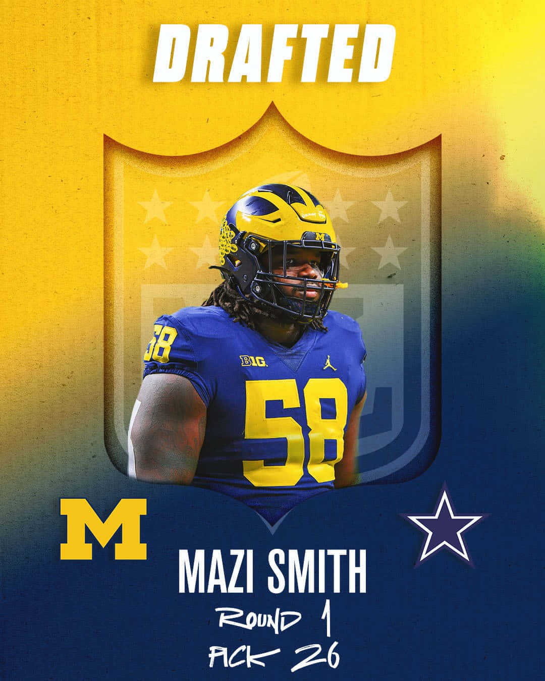 Mazi Smith Drafted Round1 Pick26 Wallpaper