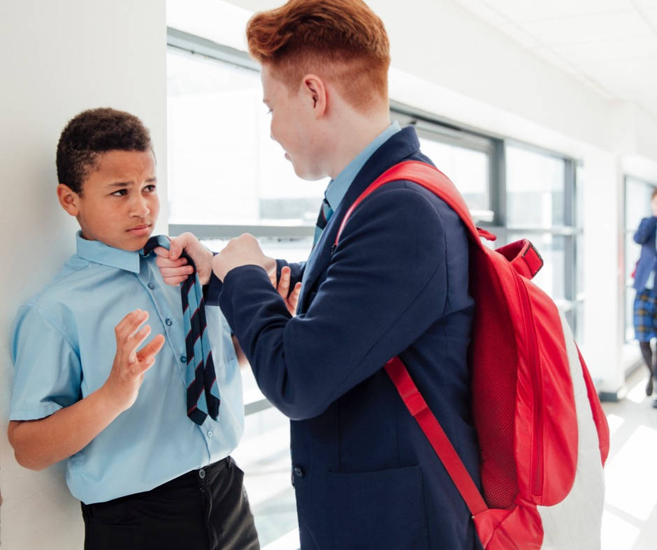 Mean Boy Pulling Necktie Wallpaper