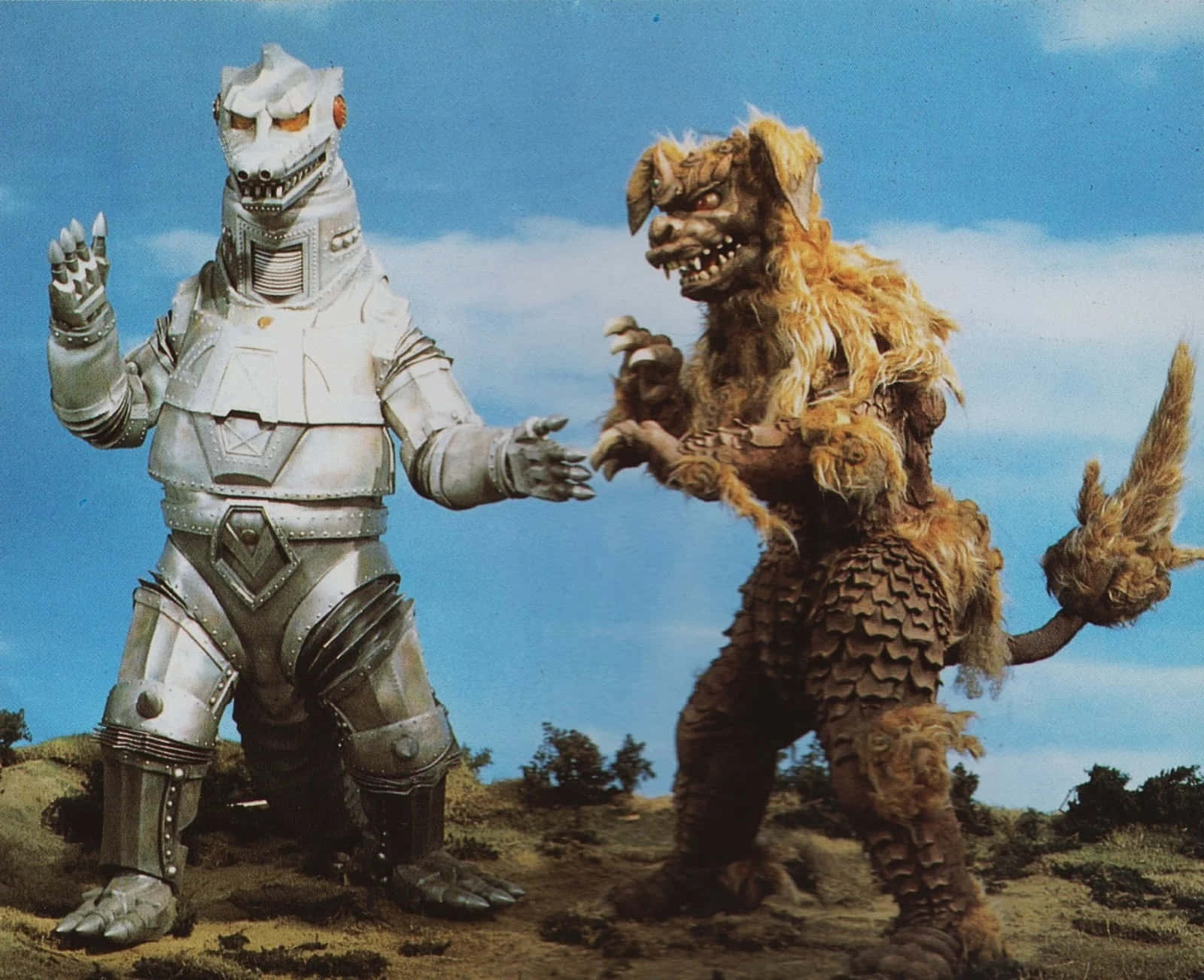 Mechagodzilla_vs_ King_ Caesar_ Showdown Wallpaper