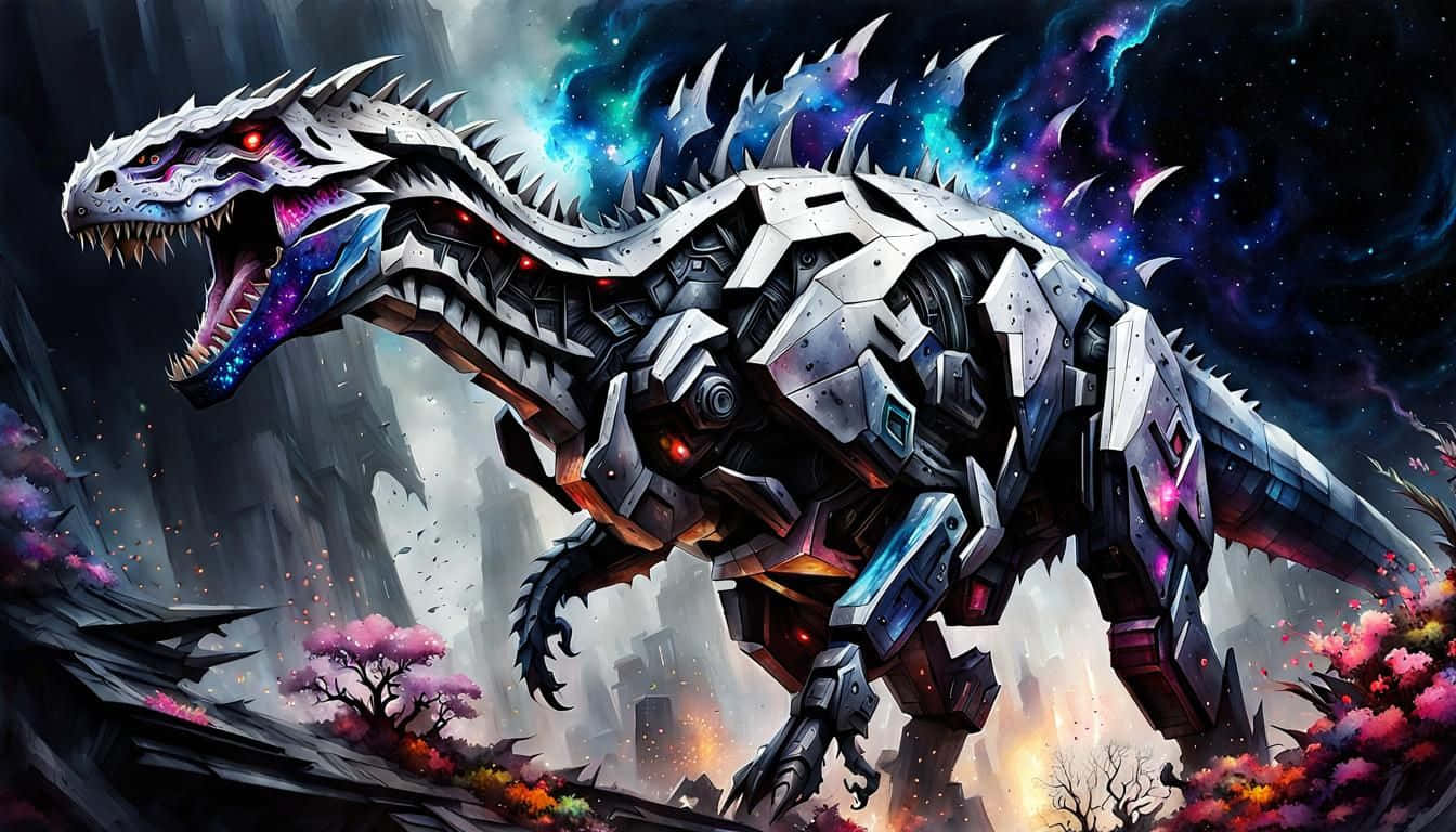 Mechanical Indominus Rex Fantasy Art Wallpaper