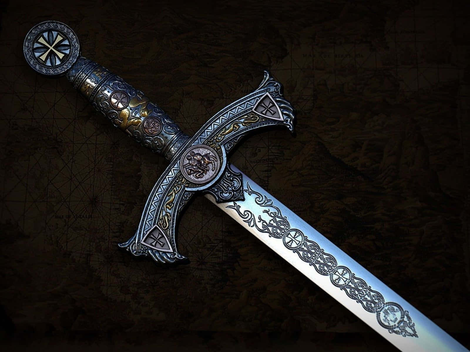 Medieval Weapons – Swords And Archers Wallpaper