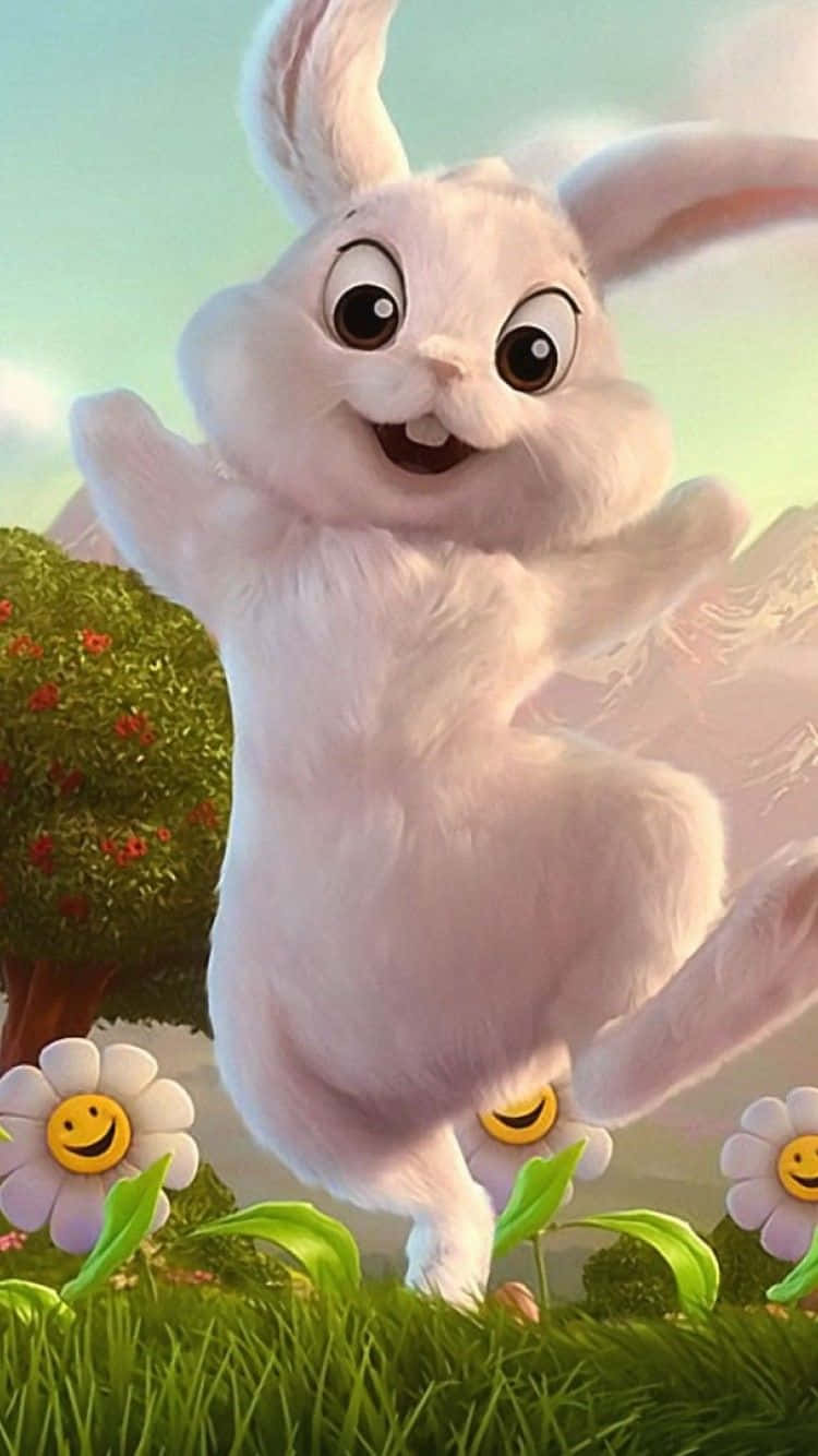 Meet Kawaii Bunny - The Cheerful, Adorable Comfort Wallpaper