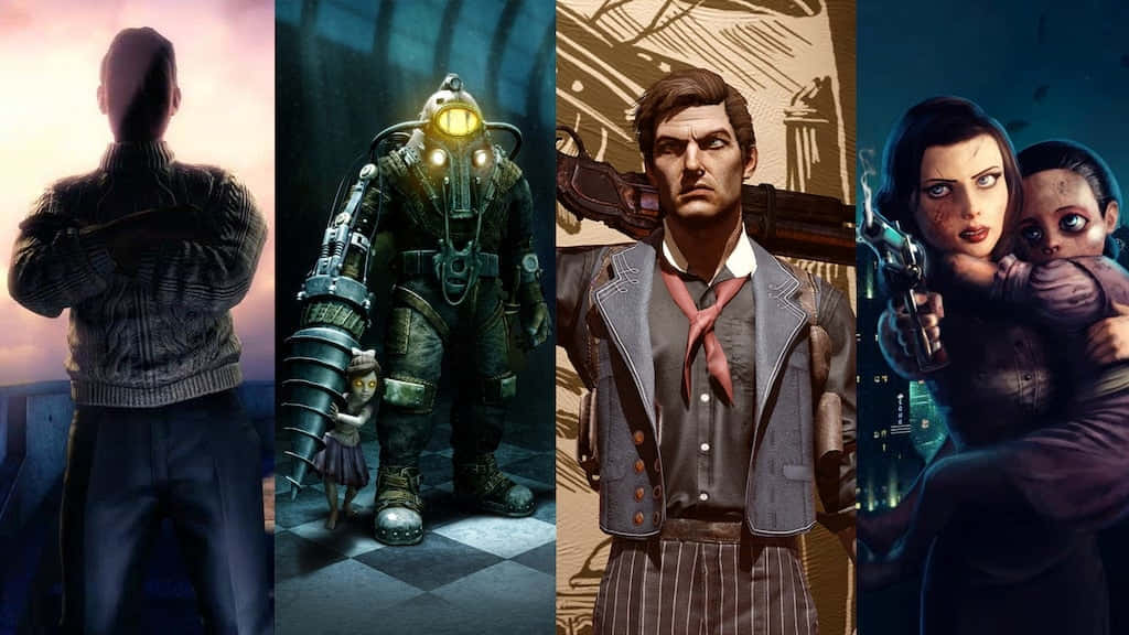 Meeting Of Iconic Bioshock Characters Wallpaper