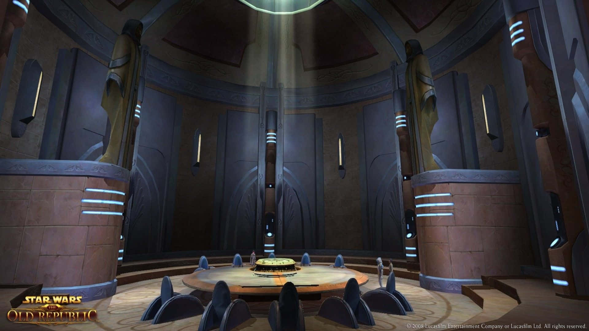 Meeting Of The Jedi Council In The Council Chamber Wallpaper