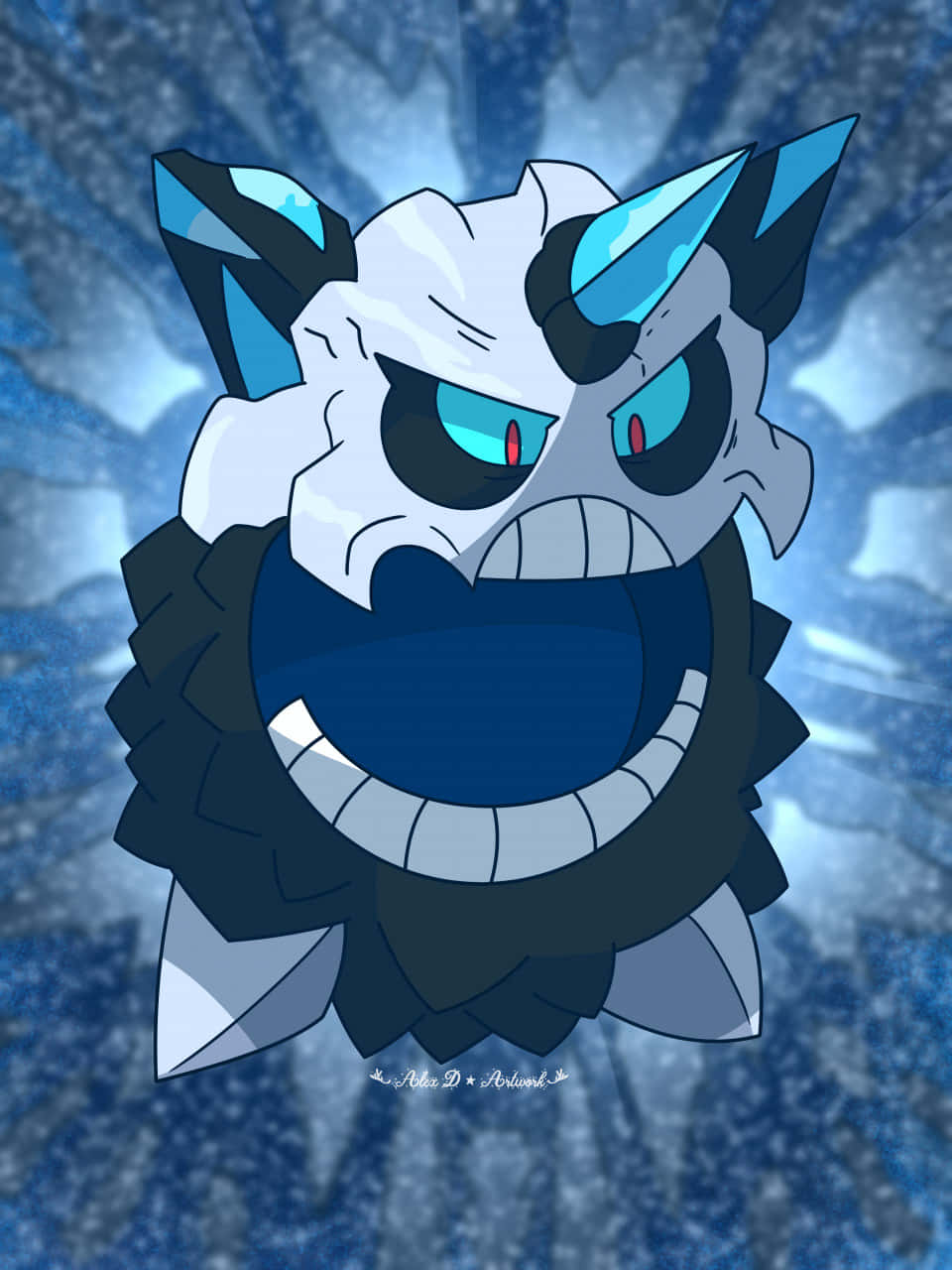 Mega Glalie Blue Aesthetic Phone Wallpaper