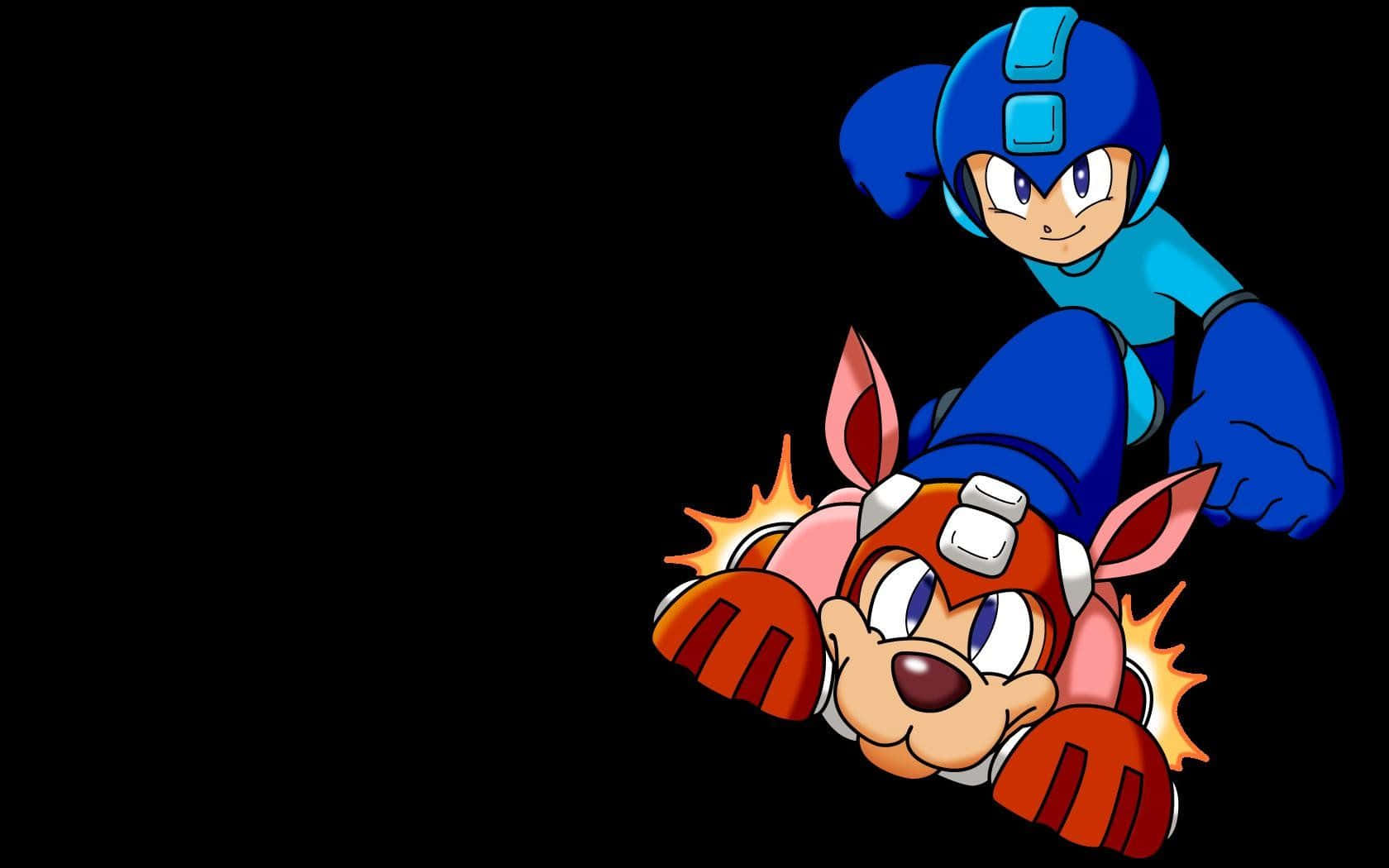 Mega Man Surfing On Rush Wallpaper