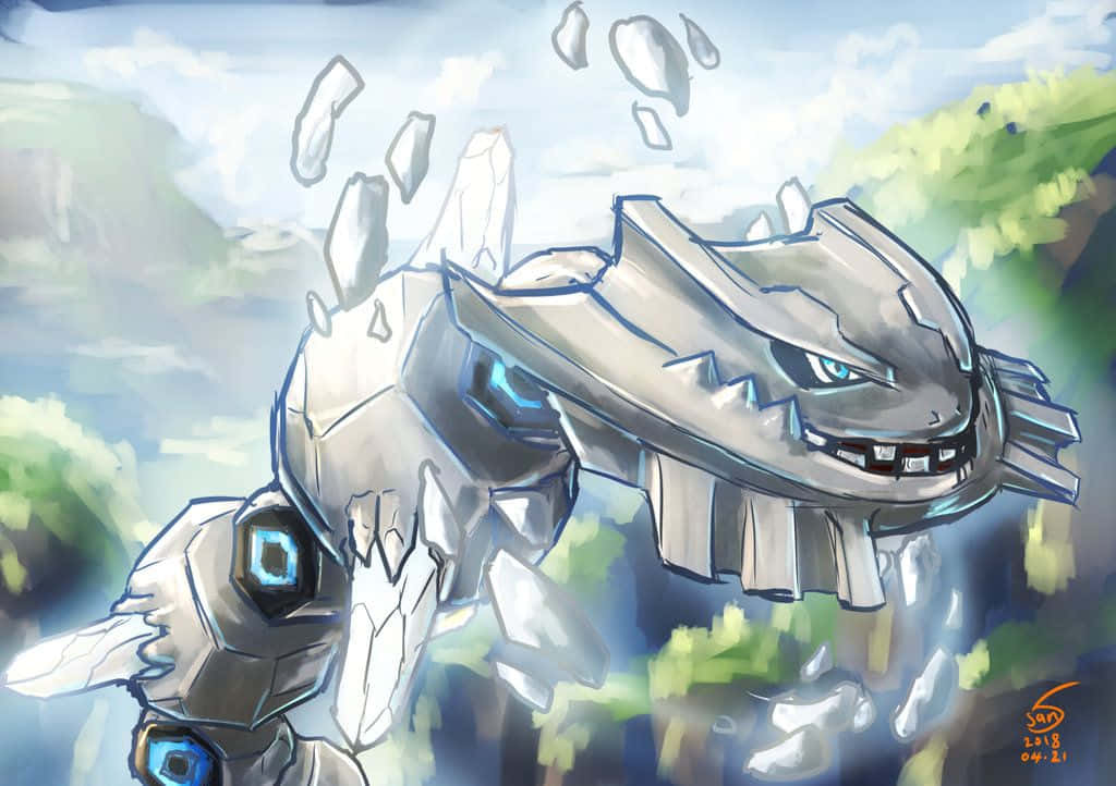 Mega Steelix Preparing Attack Wallpaper