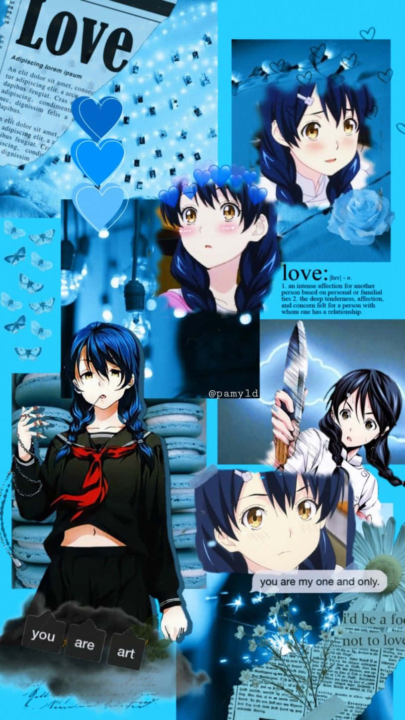 Megumi Tadokoro Collage Aesthetic Wallpaper