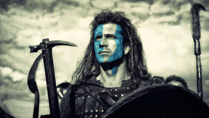 Mel Gibson Painted Warrior Wallpaper