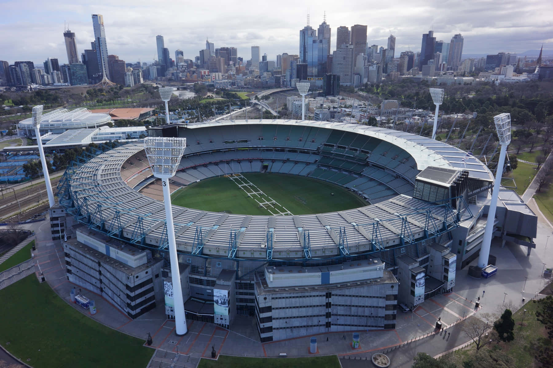 Melbourne Cricket Ground Aerial View Wallpaper