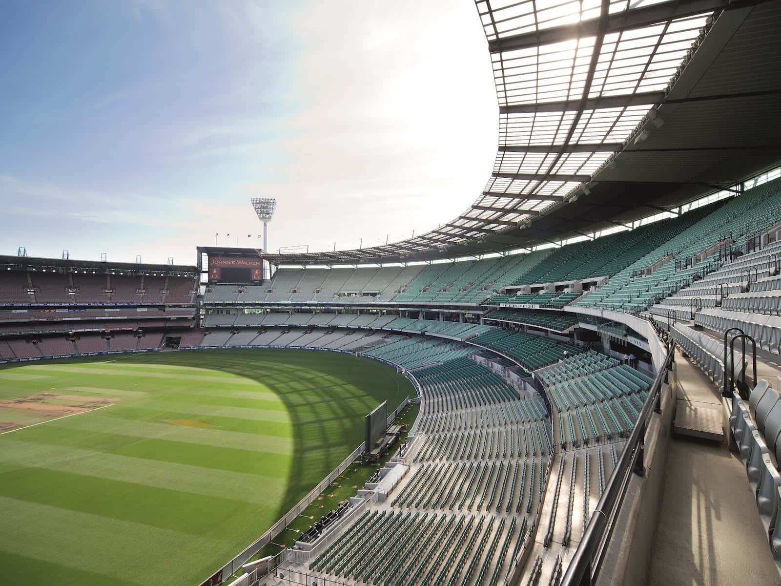 Melbourne Cricket Ground Empty Stadium Sunrise Wallpaper