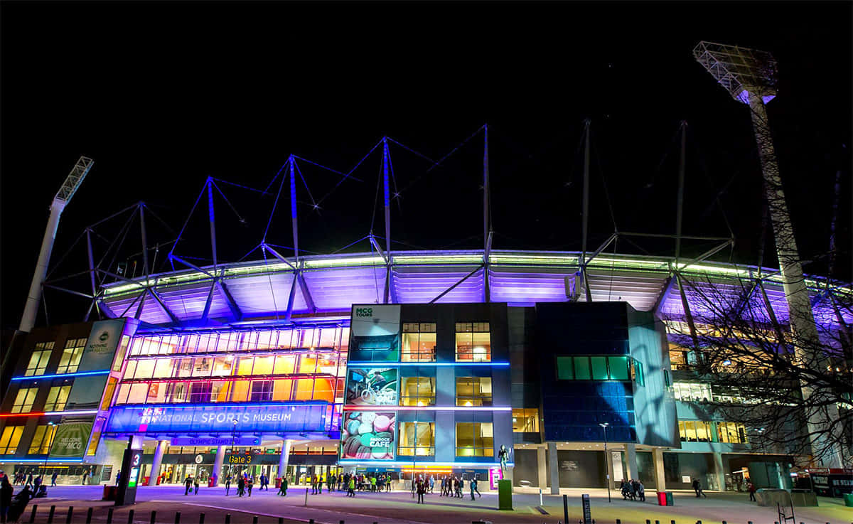 Melbourne Cricket Ground Night View Wallpaper