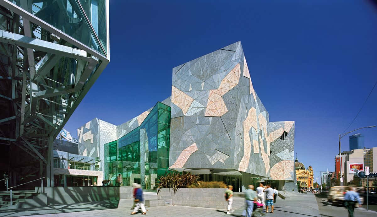 Melbourne Federation Square Daytime Wallpaper