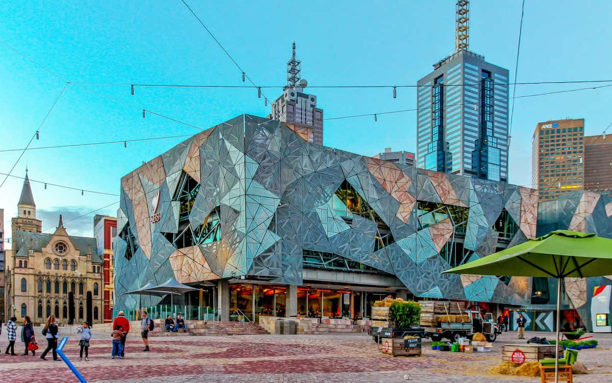 Melbourne Federation Square Dusk View.jpg Wallpaper