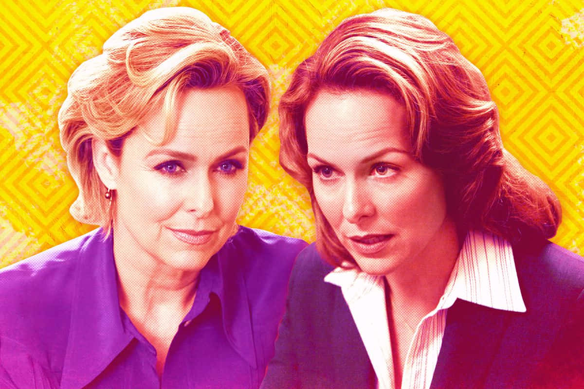 Melora Hardin Dual Portraits Pop Art Background Wallpaper