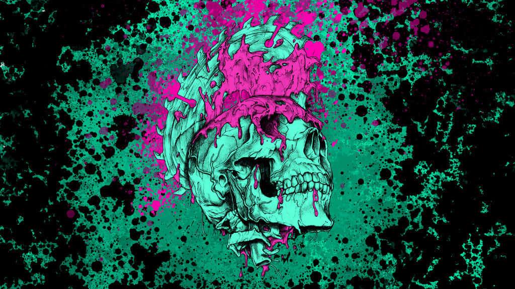 Melting Skull Artwork Wallpaper