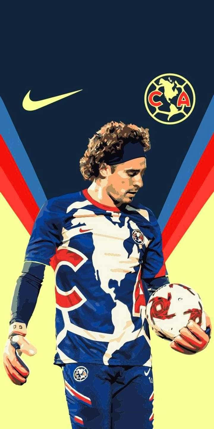 Memo Ochoa Club America Goalkeeper Artwork Wallpaper