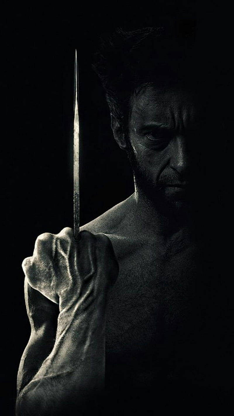 Men Phone Wolverine Middle Finger Wallpaper