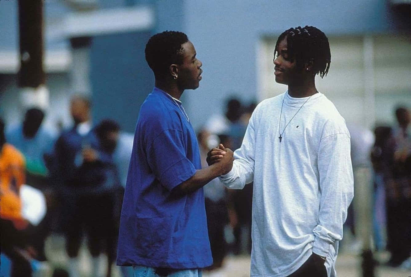 Menace Ii Society Caine And O-dog Handshake Wallpaper