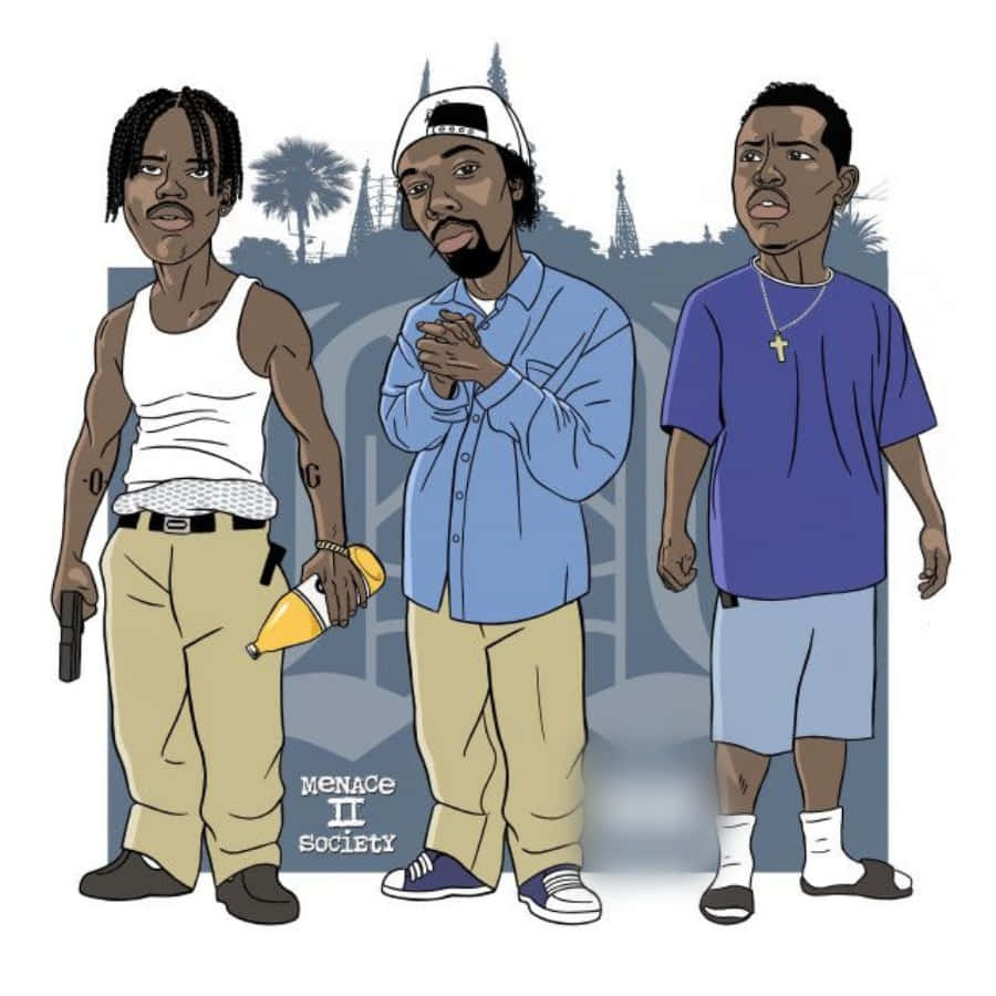 Menace Ii Society Caricature Art Wallpaper