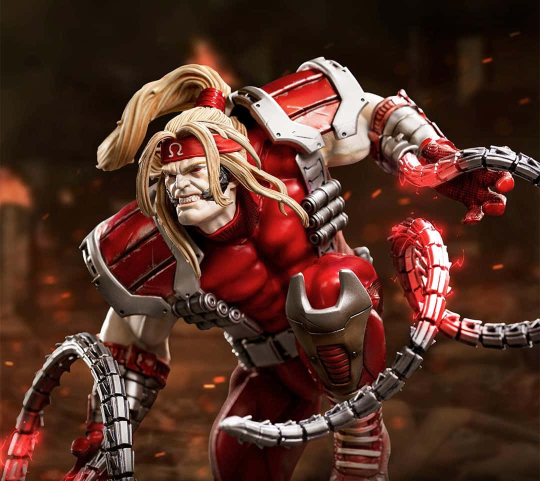 Menacing Omega Red In Action Wallpaper