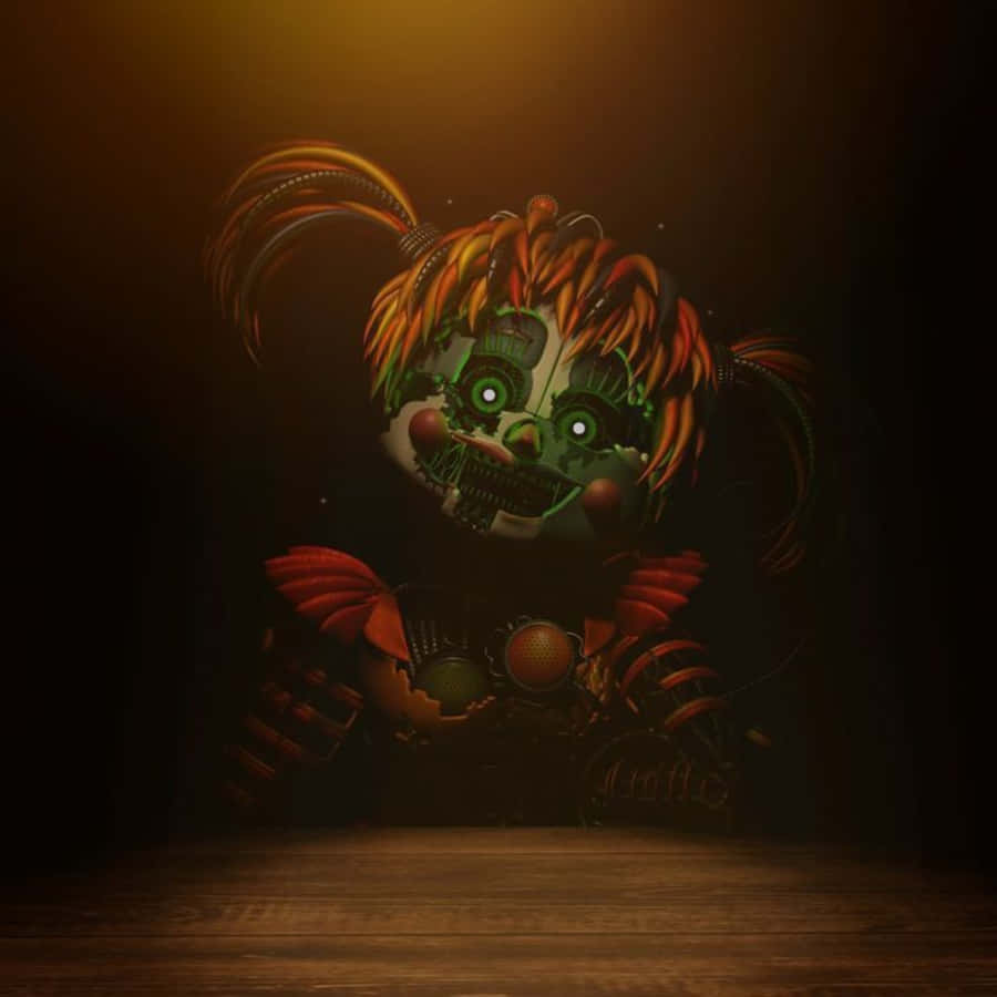 Menacing Scrap Baby From Five Nights At Freddy's Wallpaper