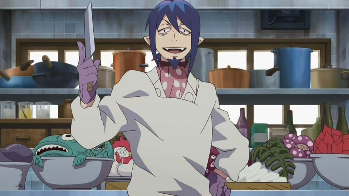 Mephisto Pheles Cooking Anime Scene Wallpaper