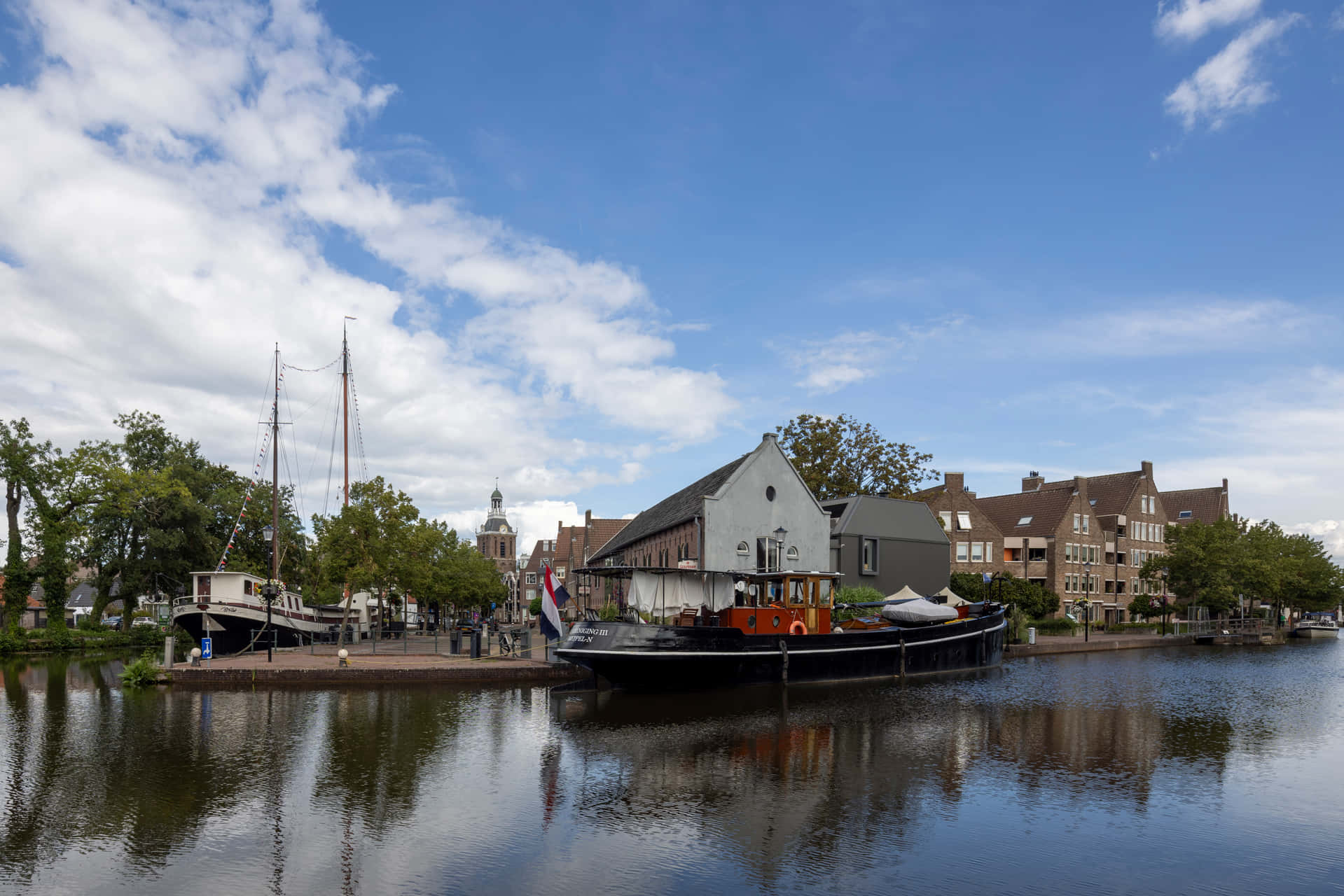 Meppel Waterfront Scenery Wallpaper