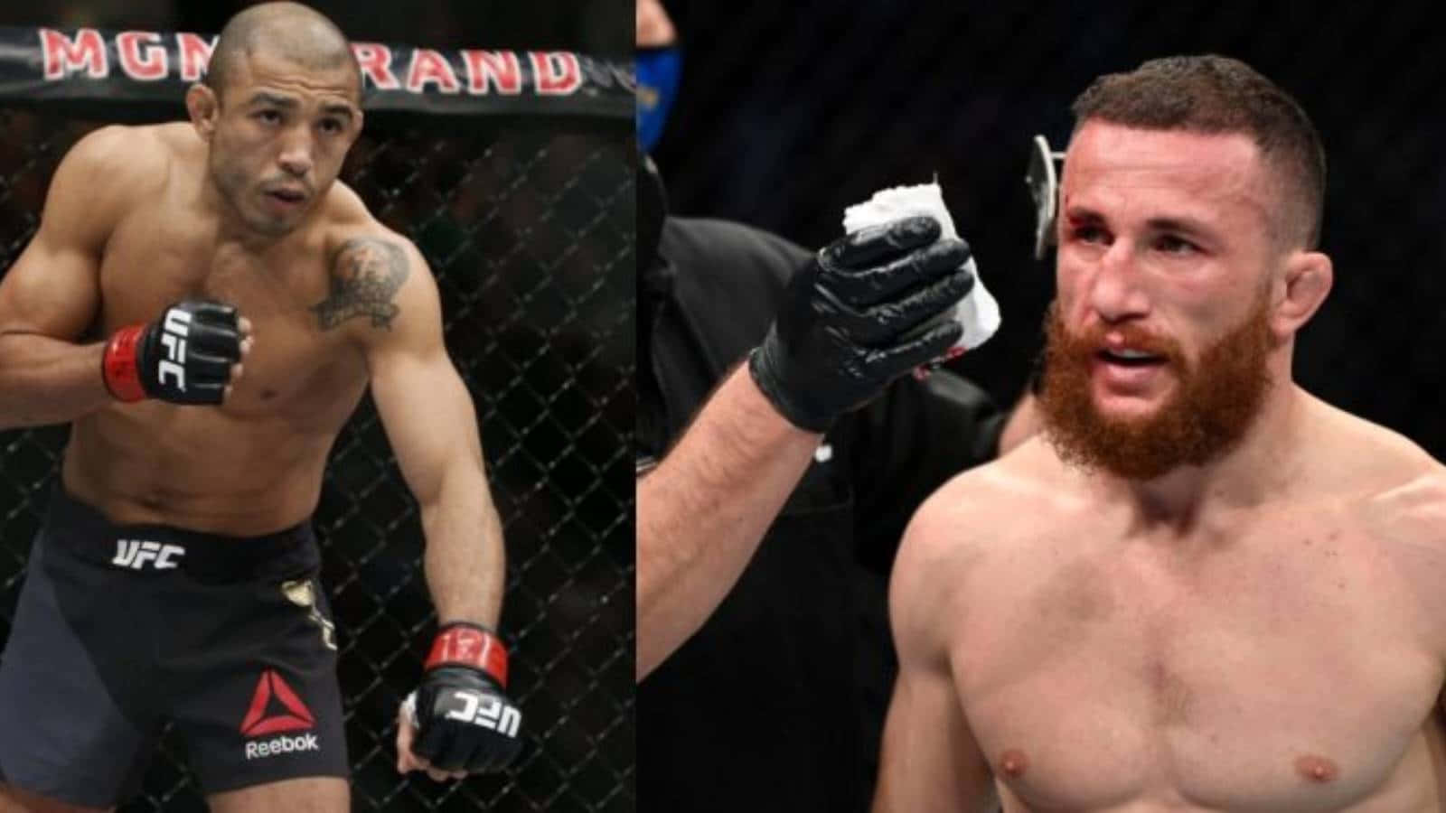 Merab Dvalishvili And Jose Aldo Side-by-side Wallpaper