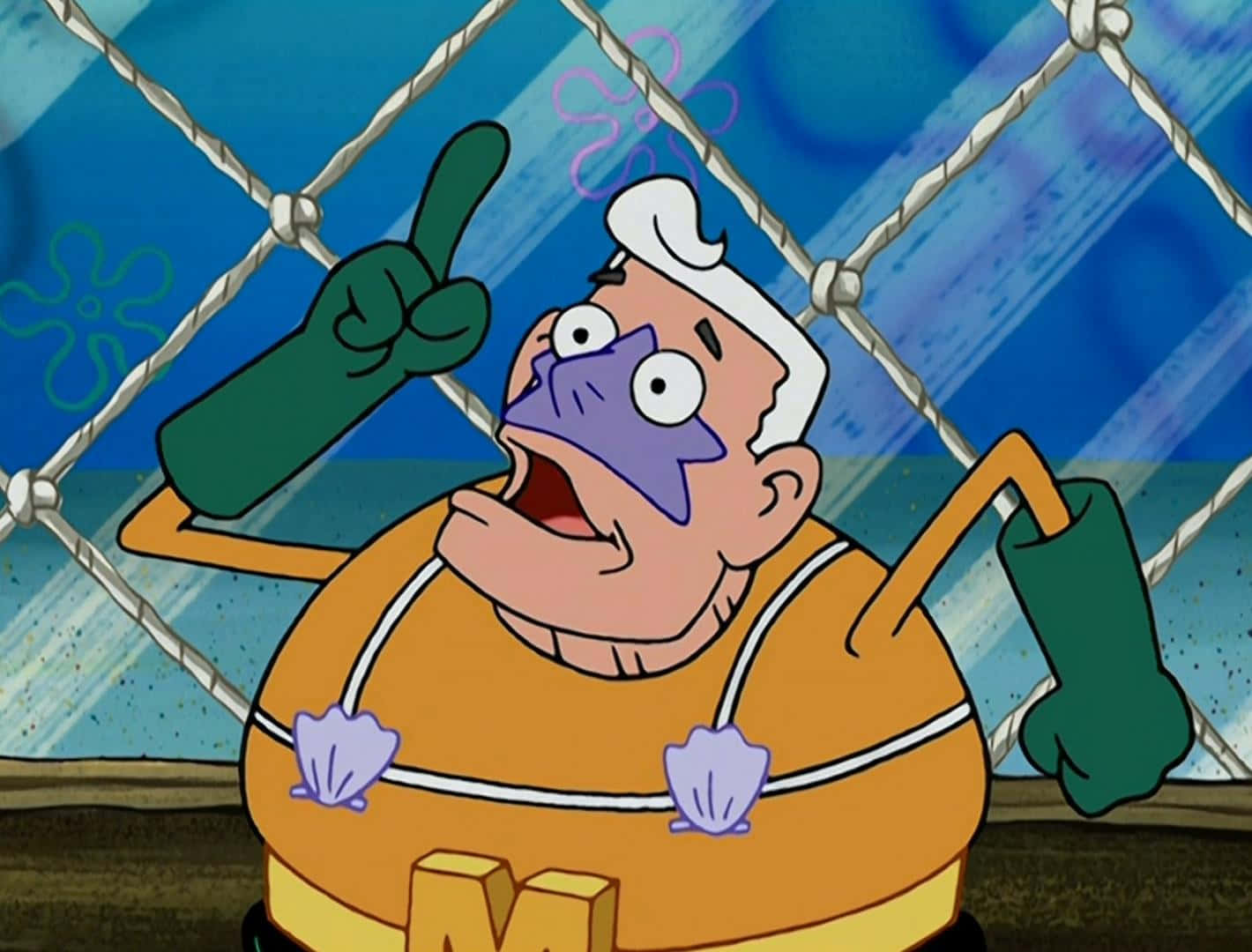 Mermaid Man Animated Character Wallpaper