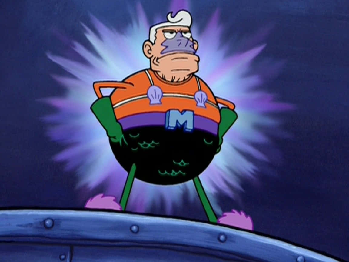 Mermaid Man Standing Proudly Wallpaper