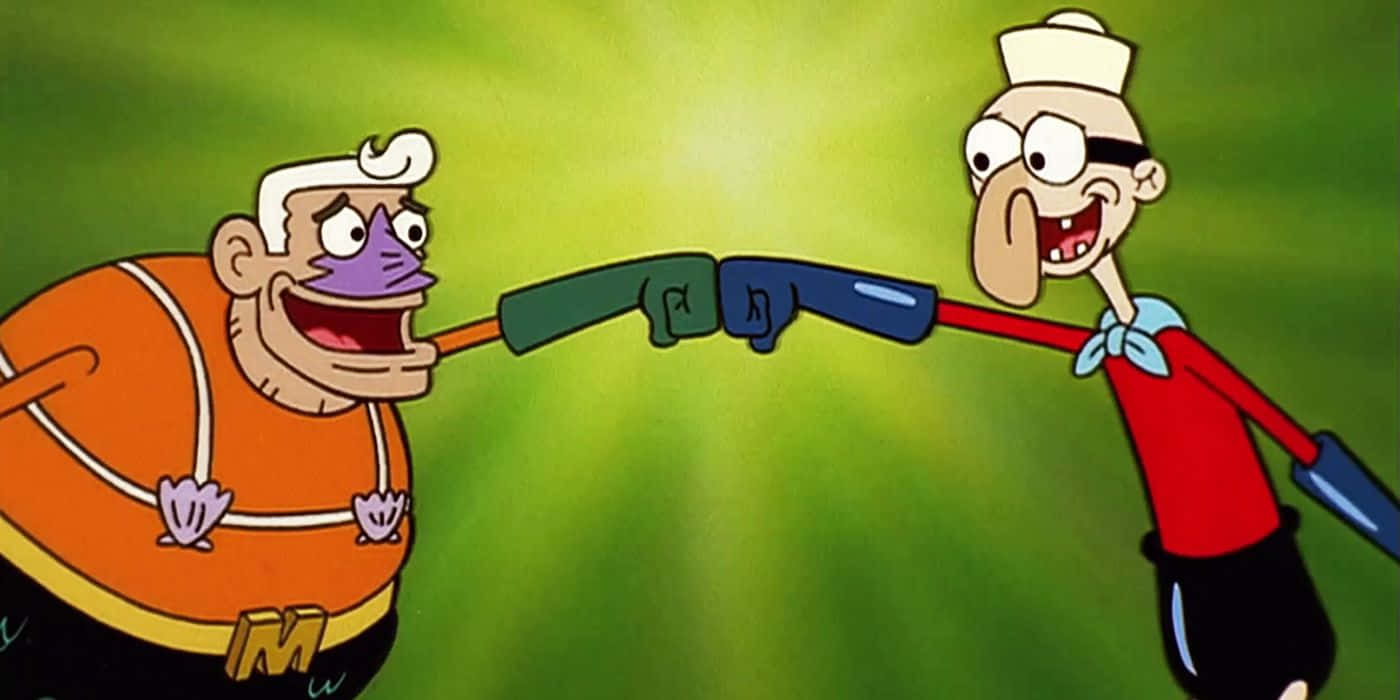 Mermaid Manand Barnacle Boy Unite Wallpaper